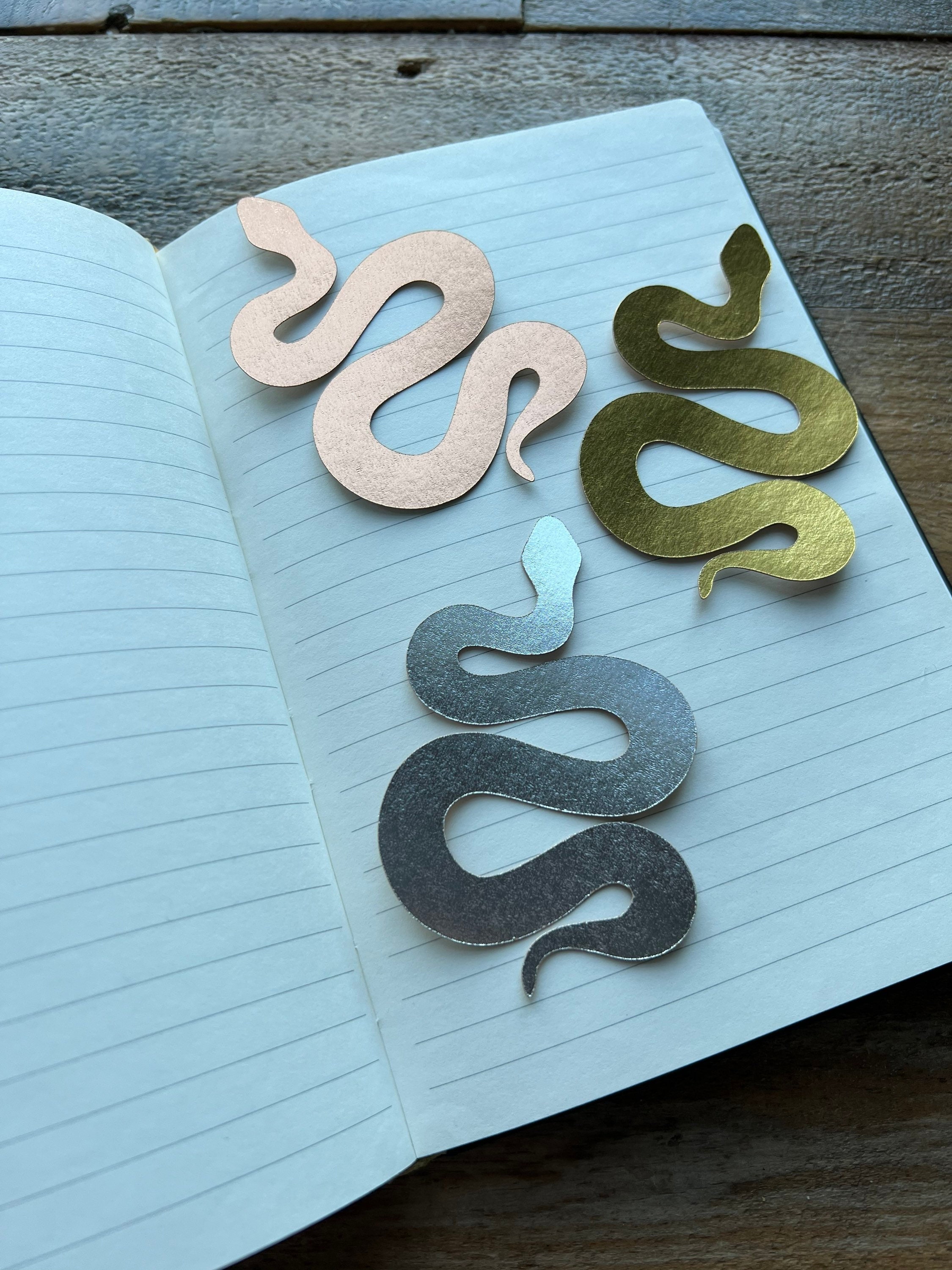 Serpentine Bookmarks / Snake Bookmark Set / Gothic Halloween Bookmark ...