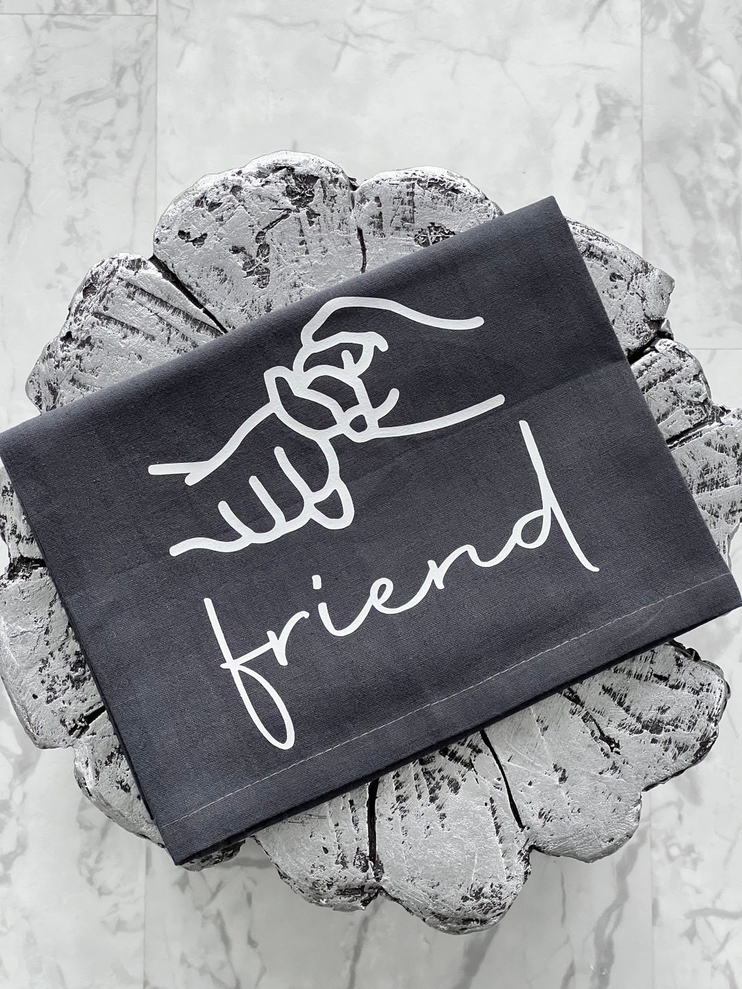 ASL Friend Tea Towel / Sign Language Gift for Friend / Sign Etsy