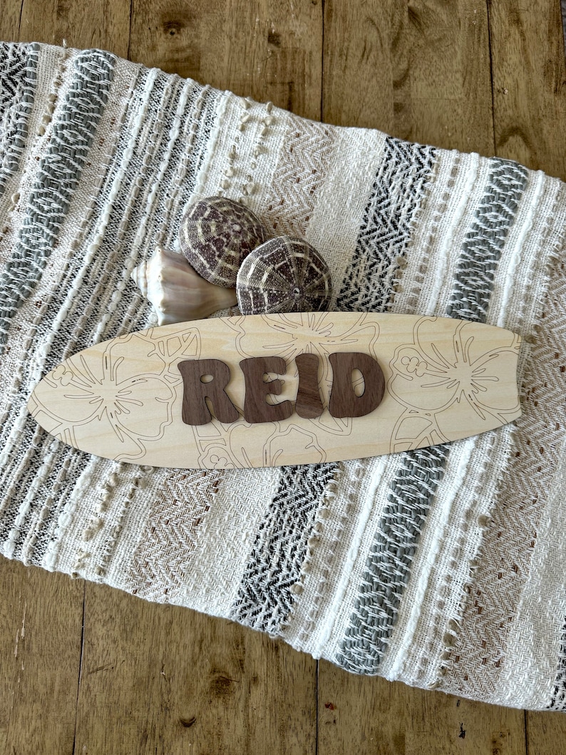 Surfboard Name Sign / Ocean Birth Announcement / Beach Name Sign ...