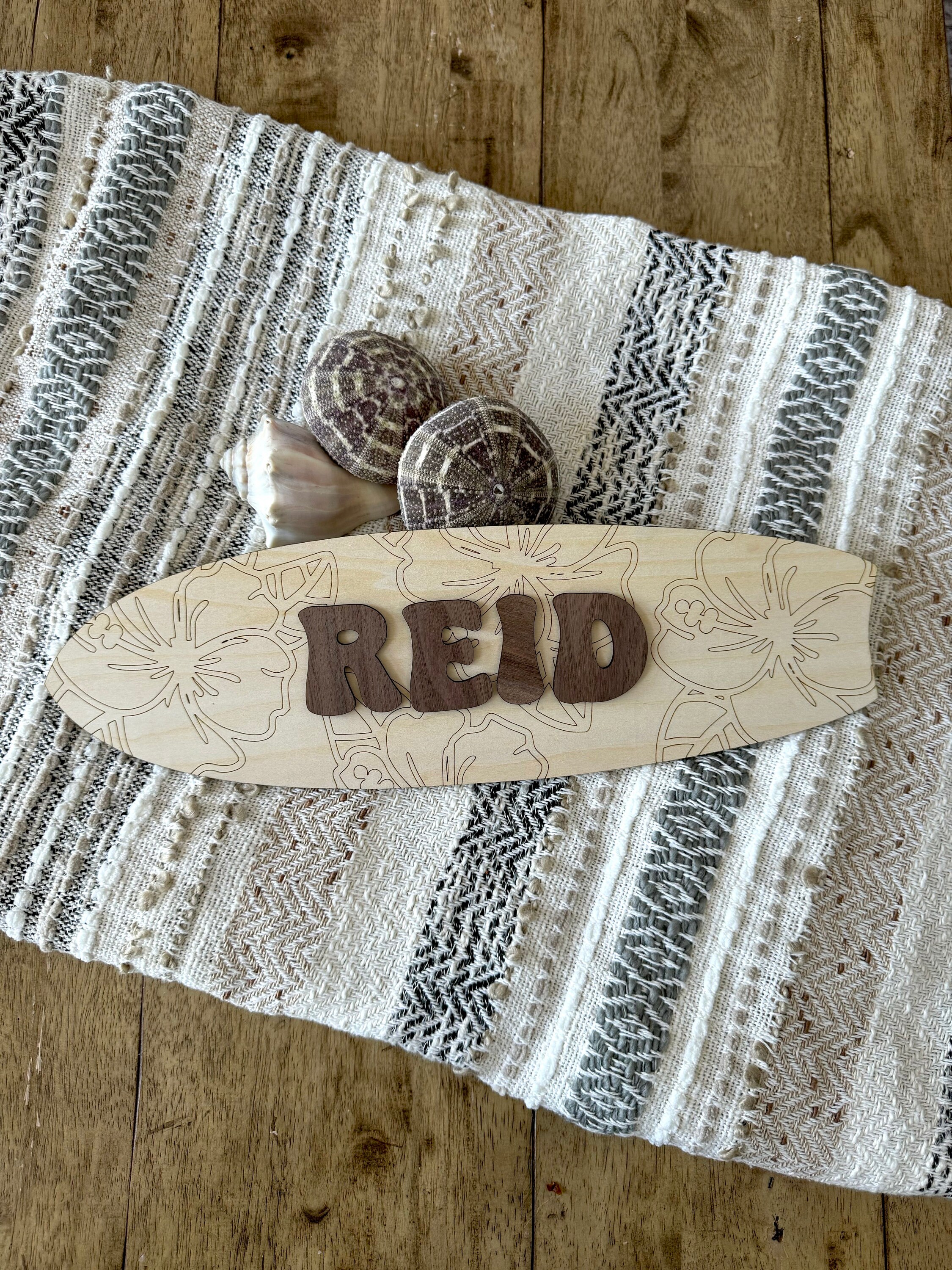 Surfboard Name Sign / Ocean Birth Announcement / Beach Name Sign ...