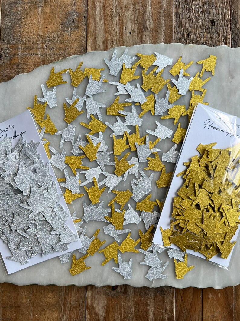 ASL Confetti / Sign Language Confetti / ASL I Love You / Sign Language ...