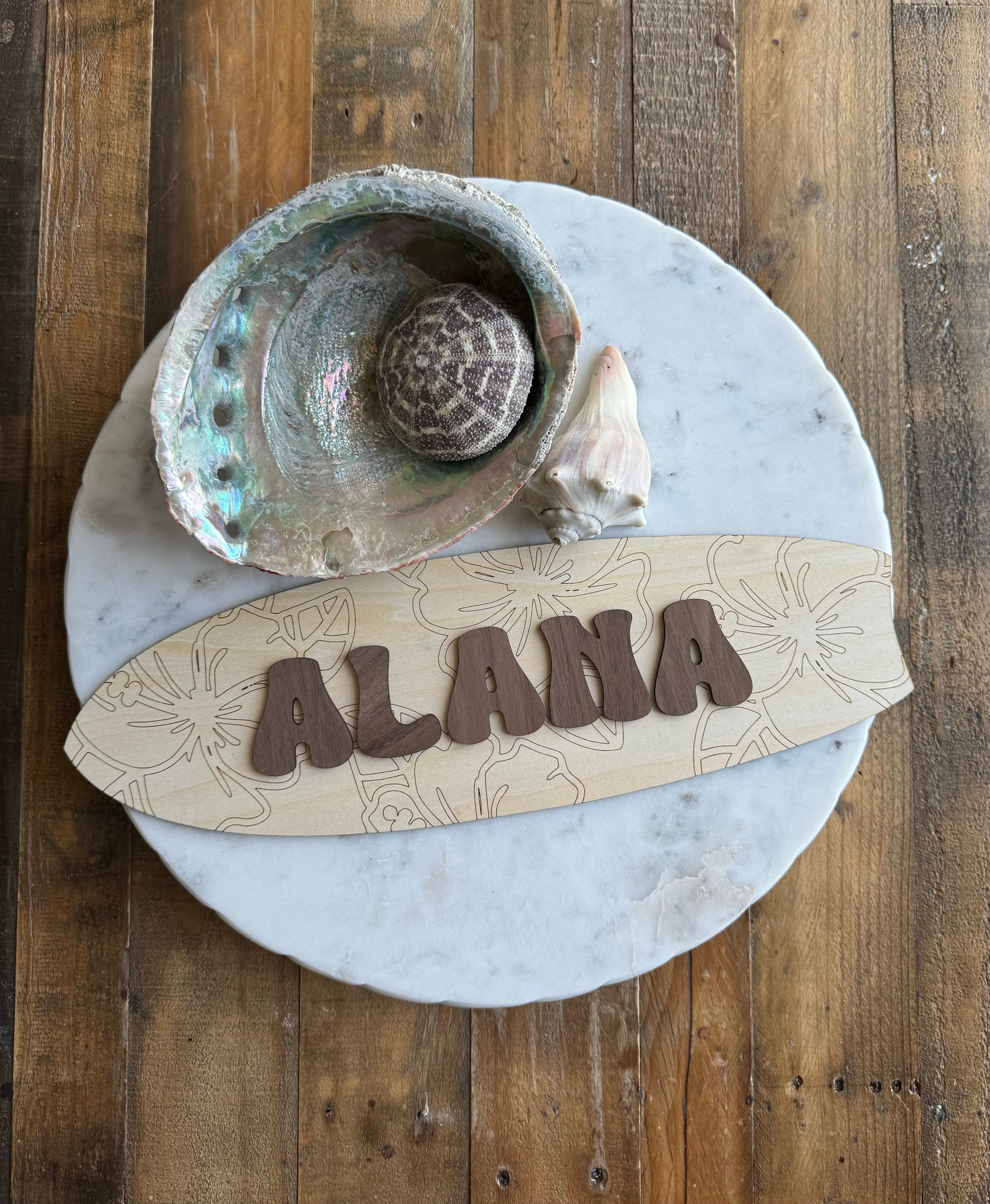 Surfboard Name Sign / Ocean Birth Announcement / Beach Name Sign ...