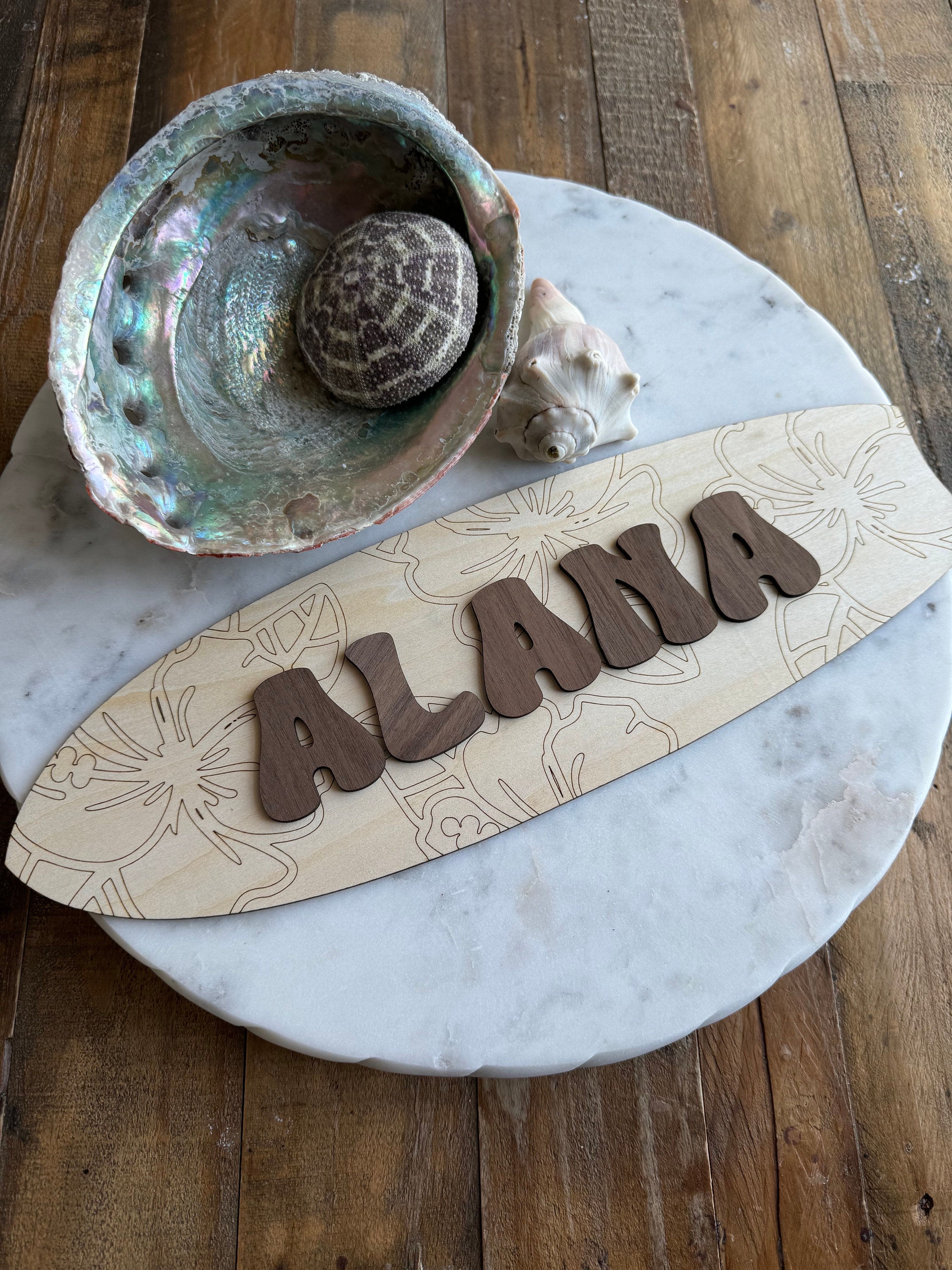 Surfboard Name Sign / Ocean Birth Announcement / Beach Name Sign ...