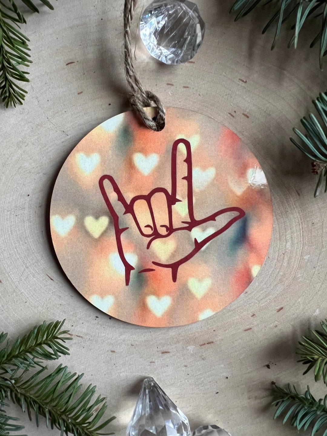 Personalized ASL Ornament / Custom Sign Language Ornament / Etsy