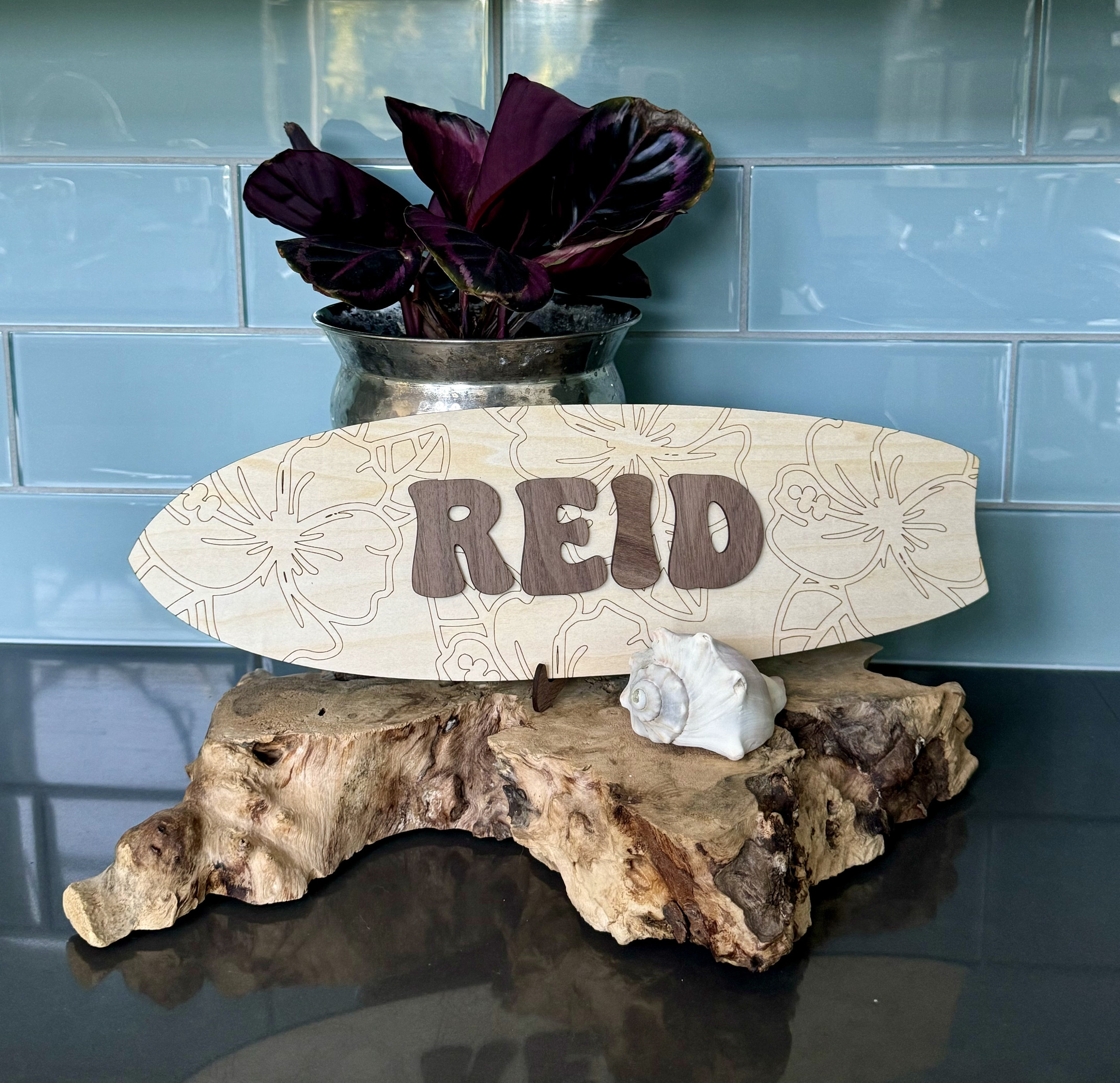Surfboard Name Sign / Ocean Birth Announcement / Beach Name Sign ...