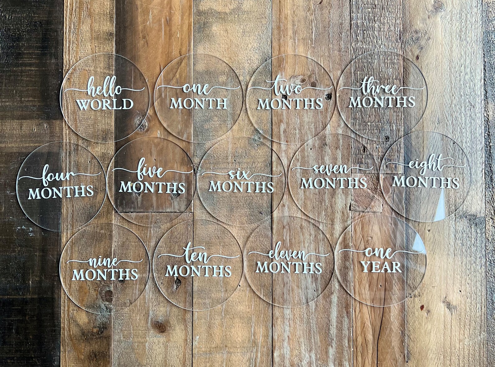 Acrylic Baby Milestone Markers / Monthly Milestone Markers / Baby ...