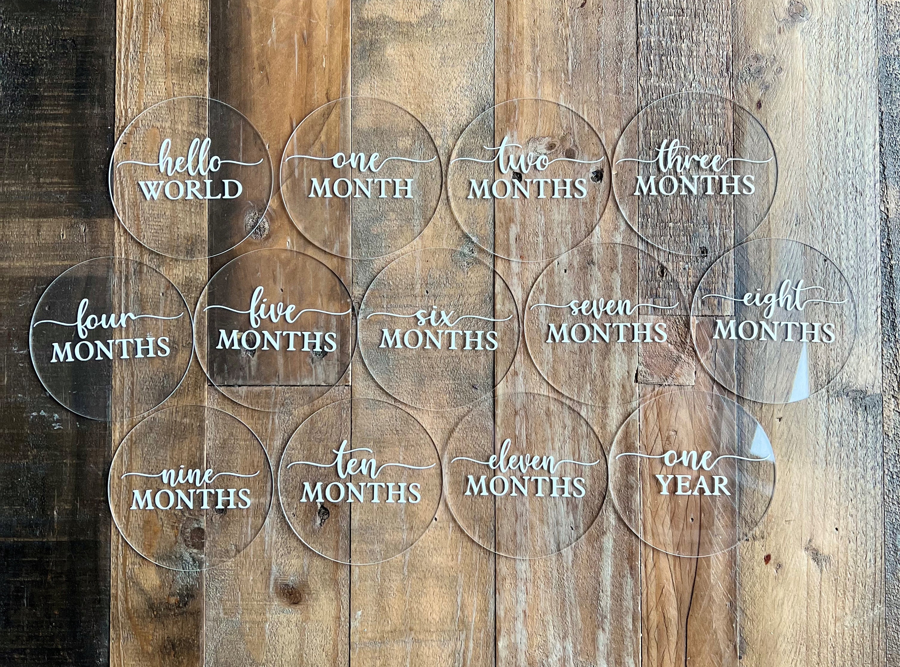 Acrylic Baby Milestone Markers / Monthly Milestone Markers / Baby ...