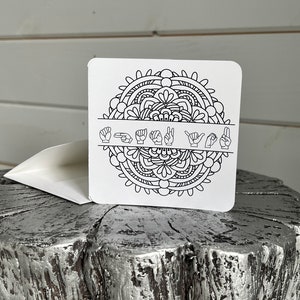 ASL Thank You Card / Sign Language Greeting Card / Sign Language Card ...