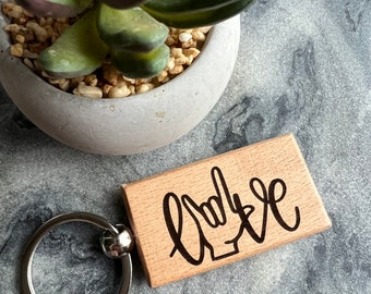 ASL Love Keychain / Sign Language Gift for Her / Sign Language Key Fob / ASL Gift for Mom / Valentine’s Day Key Ring