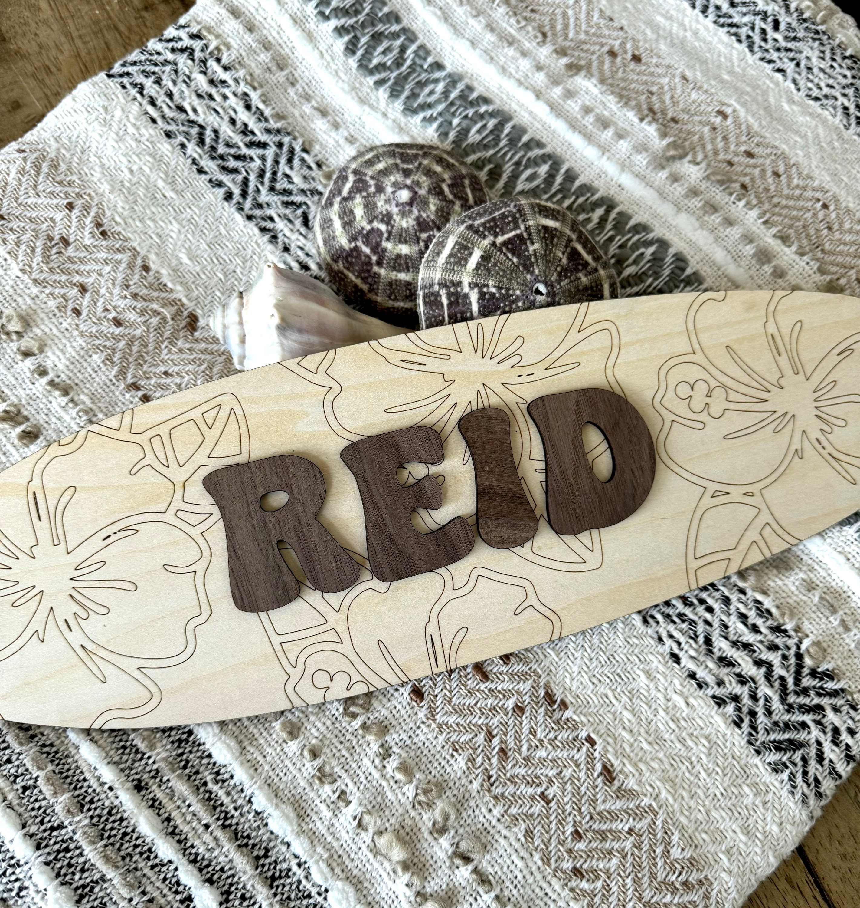 Surfboard Name Sign / Ocean Birth Announcement / Beach Name Sign ...