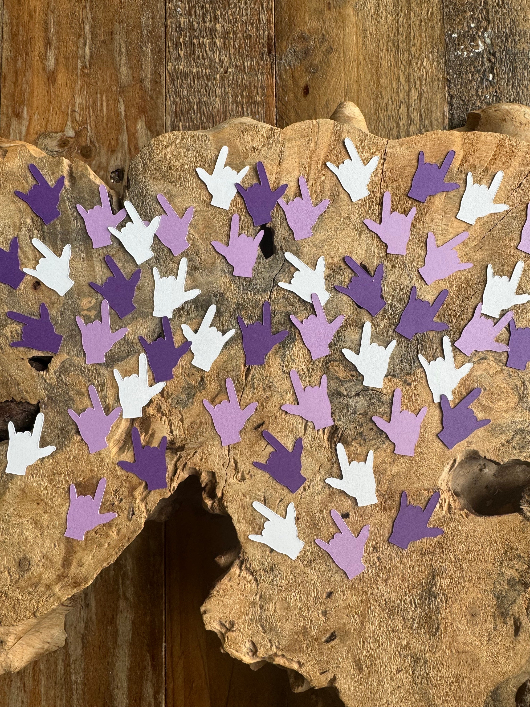 ASL Confetti / Sign Language Confetti / ASL I Love You / Sign Language ...