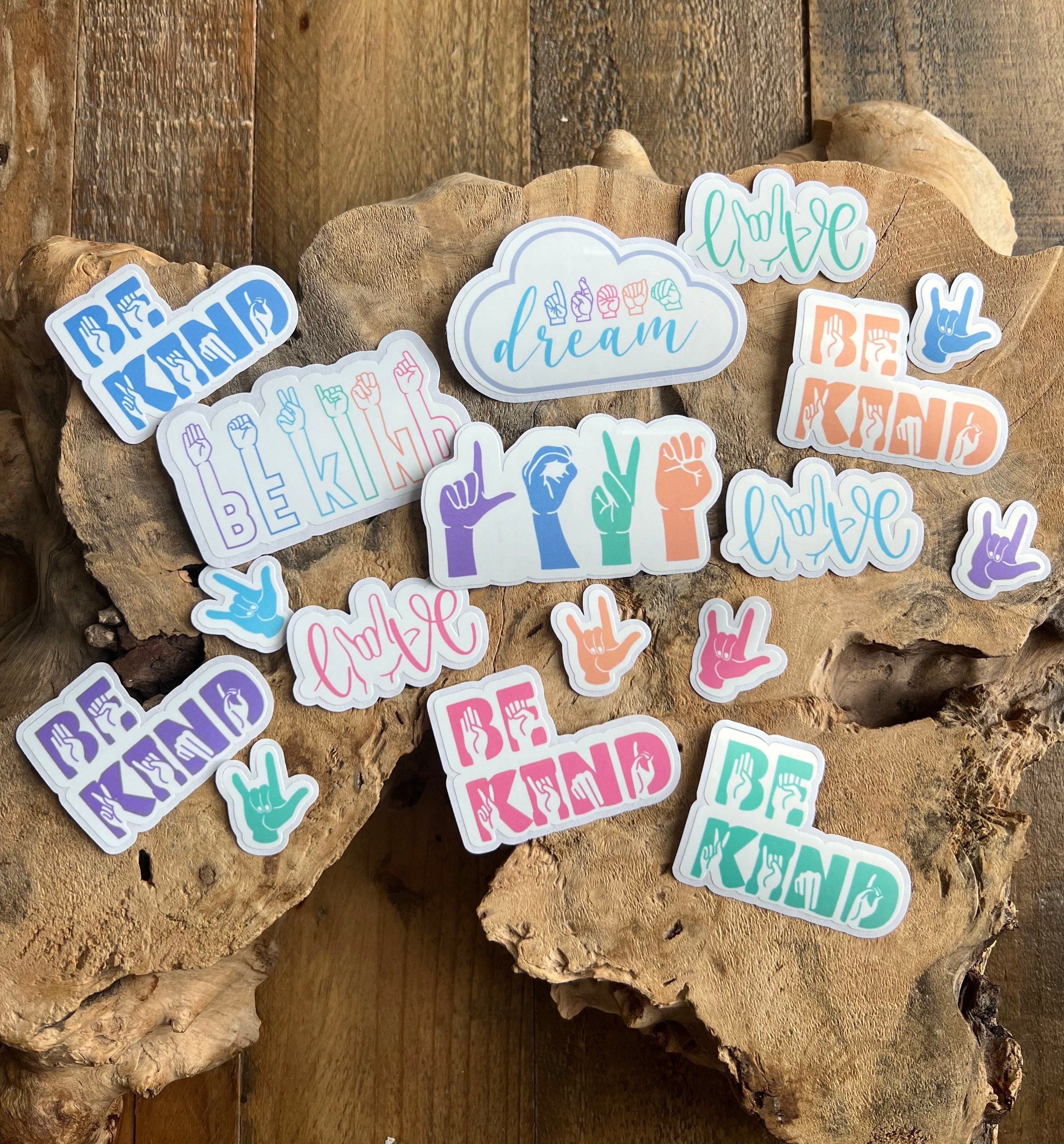 Sign Language Stickers / ASL Decals / ASL Sticker Pack / Inspirational ...
