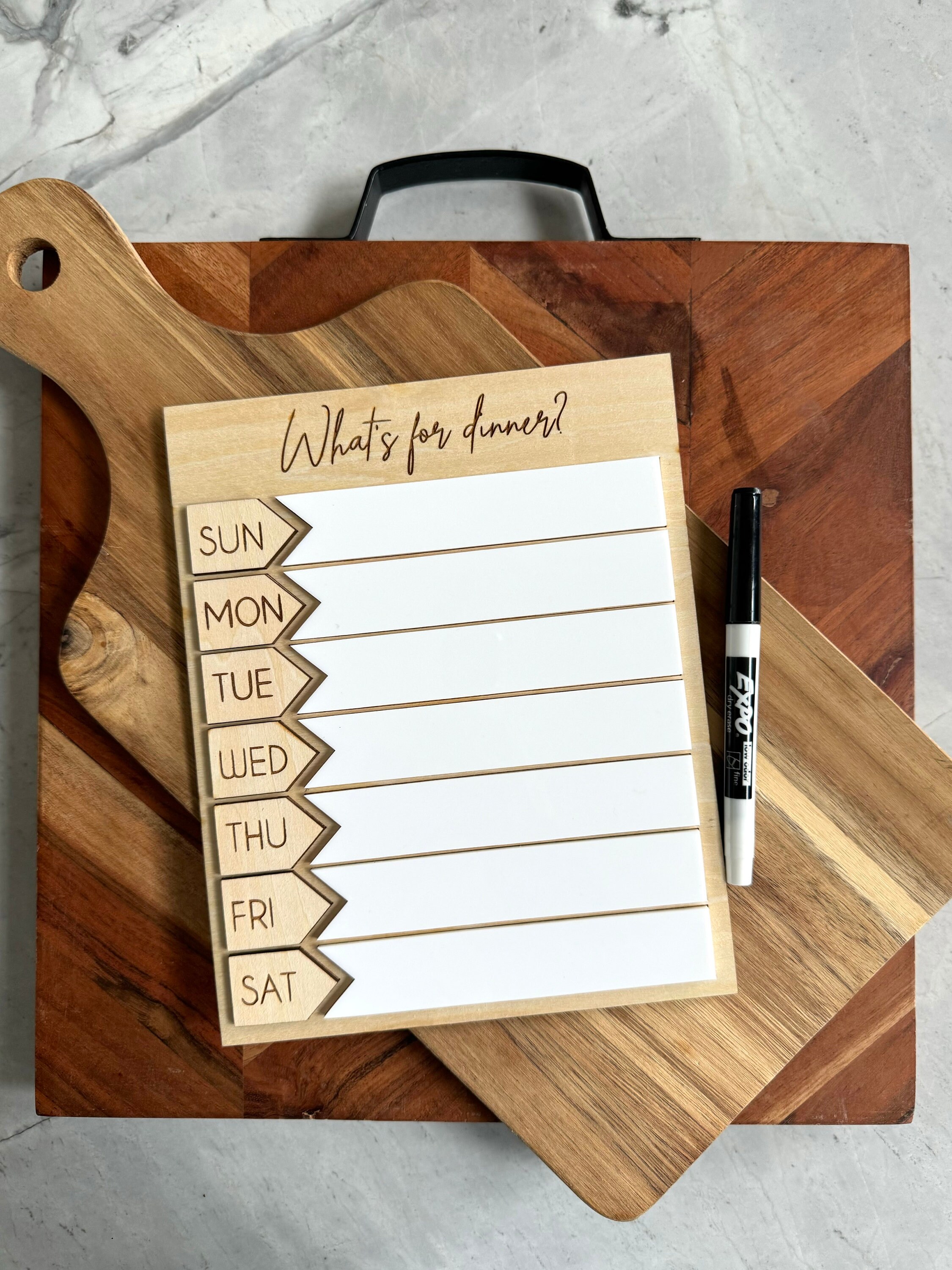 What’s for Dinner Dry Erase Board / Meal Planning Schedule / Kitchen ...