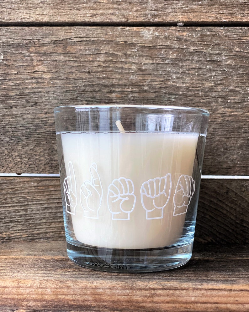 ASL Dream Candle / American Sign Language Fingerspell Dream / Etsy