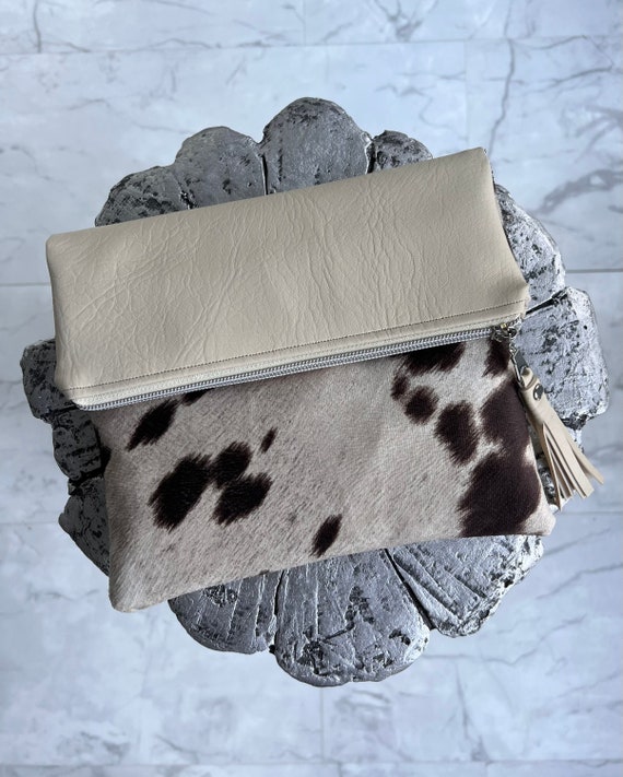 Boutique New Faux Fur Cowhide Cow Print Overnight Tote Bag Purse Multiple -  $23 - From Candace