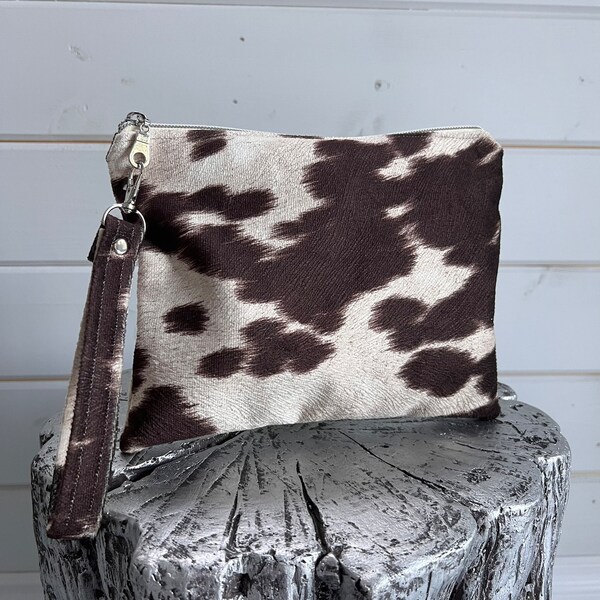Faux Cowhide Purse Etsy