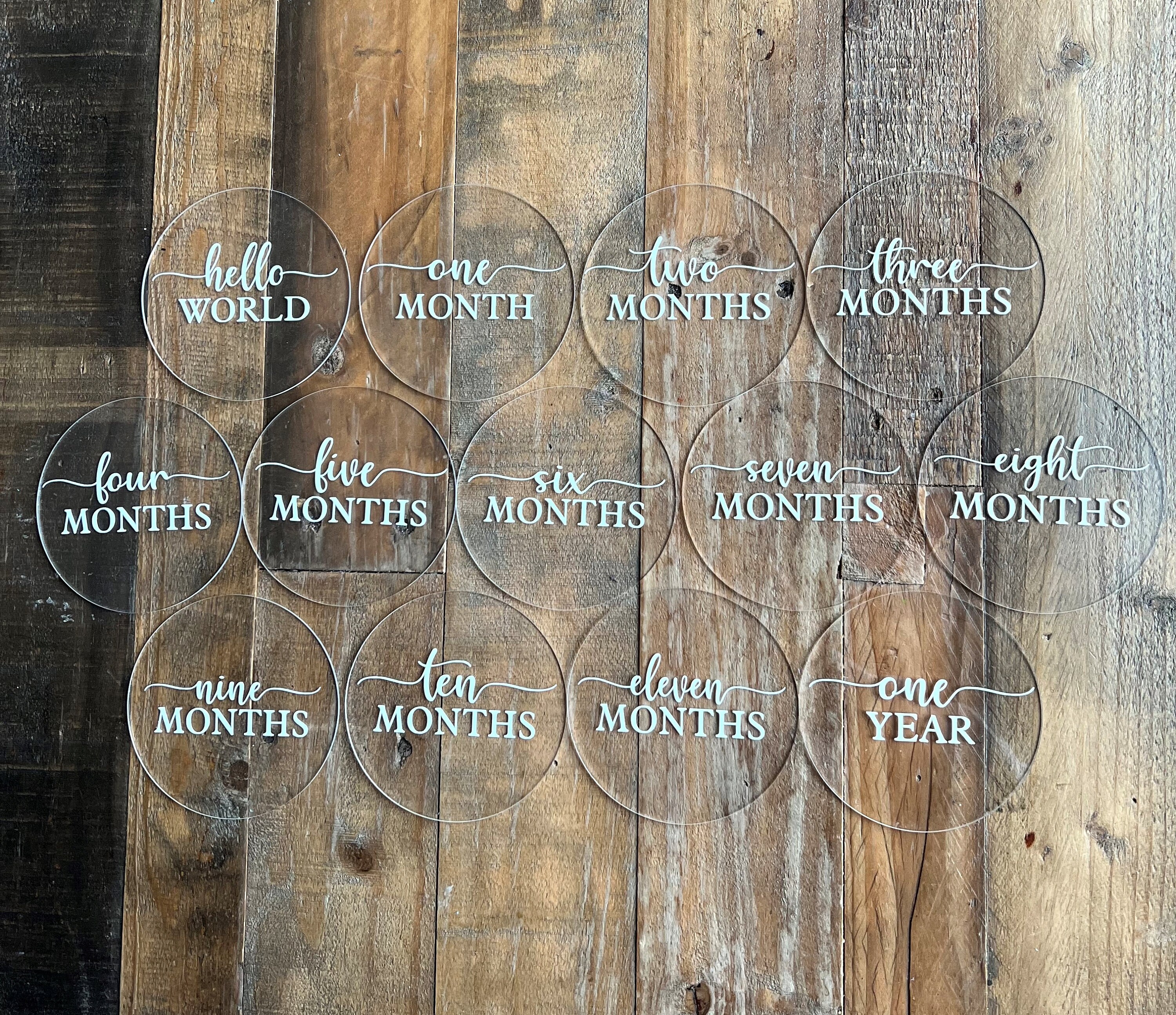 Acrylic Baby Milestone Markers / Monthly Milestone Markers / Baby ...