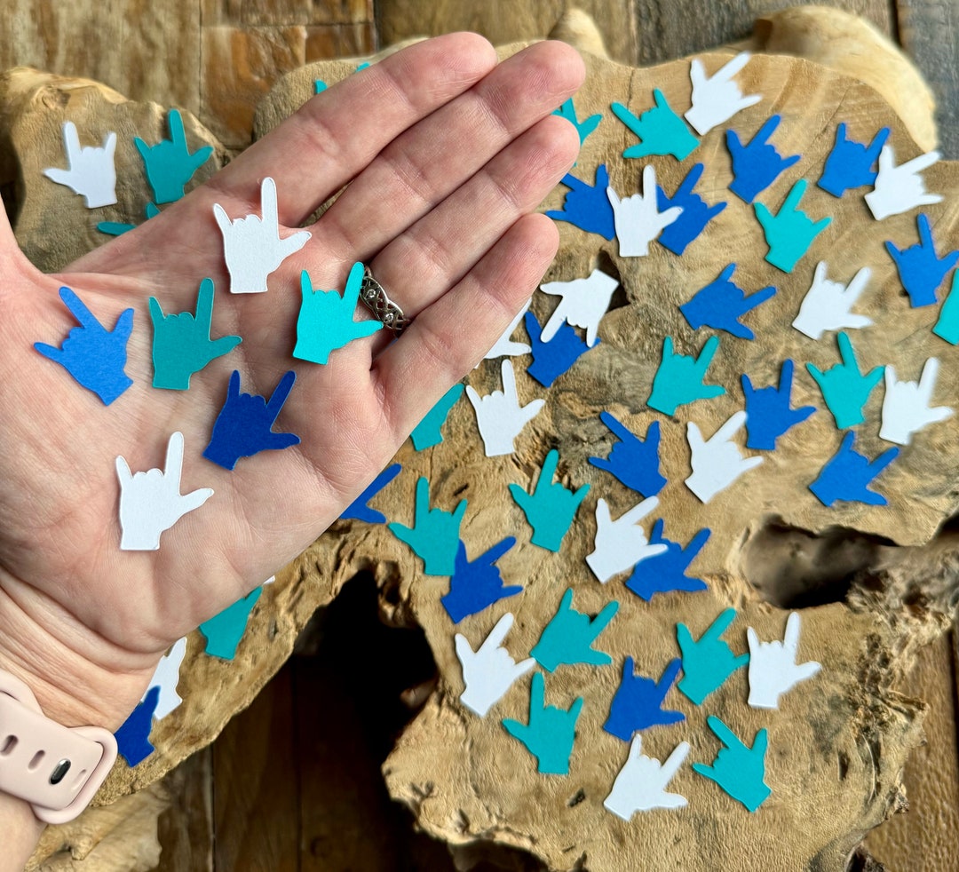 ASL Confetti / Sign Language Confetti / ASL I Love You / Sign Language ...