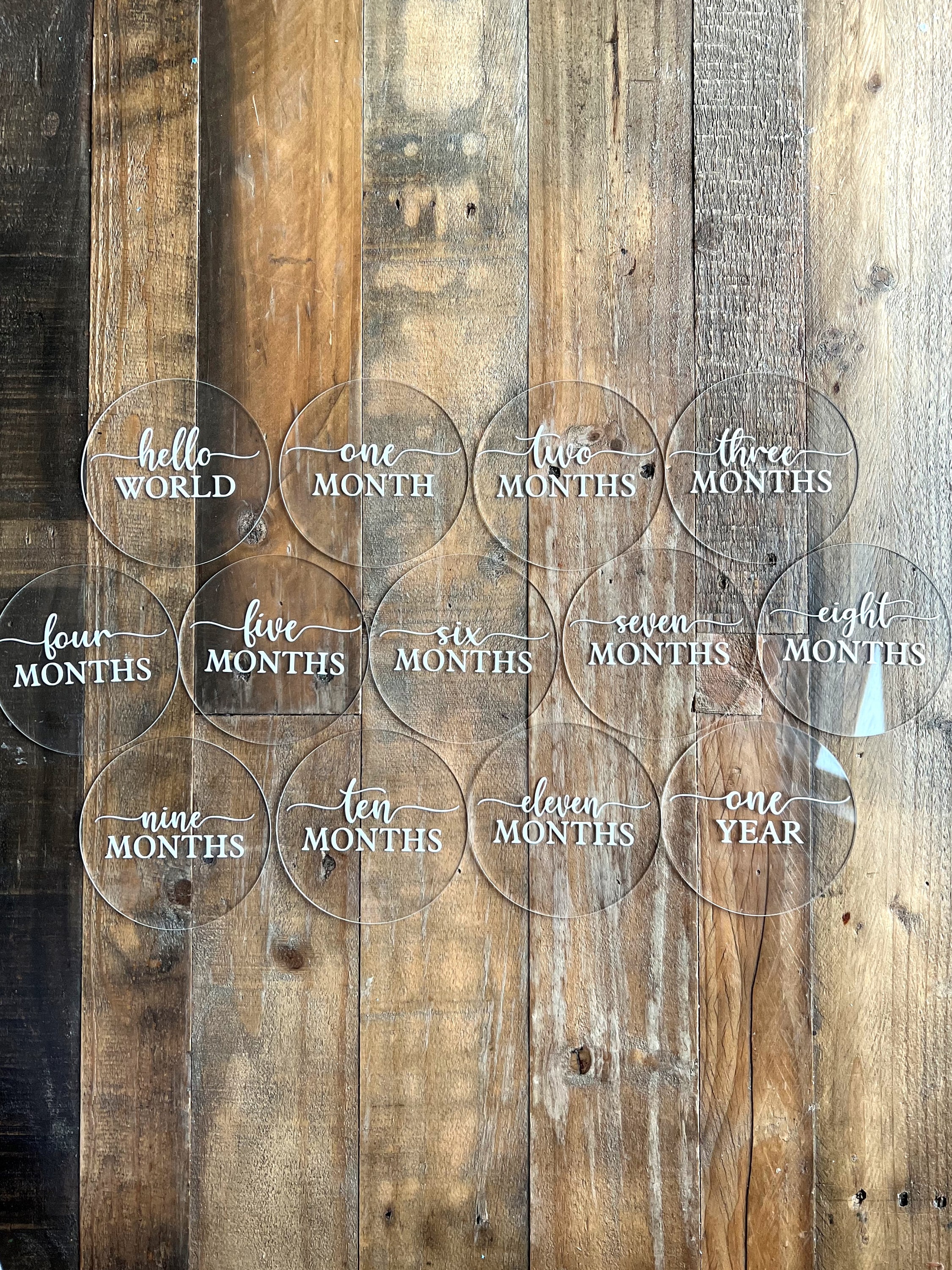 Acrylic Baby Milestone Markers / Monthly Milestone Markers / Baby ...