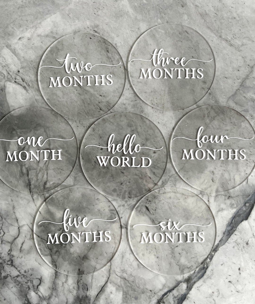 Acrylic Baby Milestone Markers / Monthly Milestone Markers / Baby ...