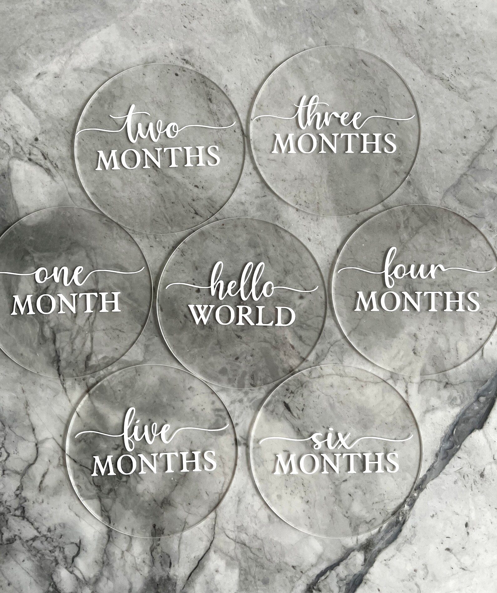 Acrylic Baby Milestone Markers / Monthly Milestone Markers / Baby ...