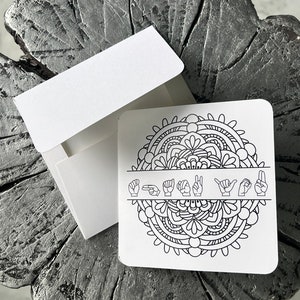 ASL Thank You Card / Sign Language Greeting Card / Sign Language Card ...