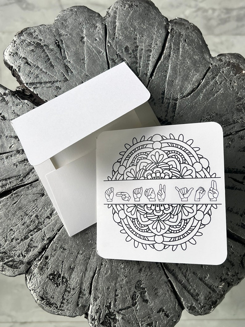 ASL Thank You Card / Sign Language Greeting Card / Sign Etsy