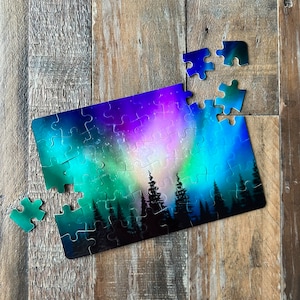 Northern Lights Puzzle / Polar Lights Jigsaw Puzzle / Alaska Gift / Aurora Borealis Gift