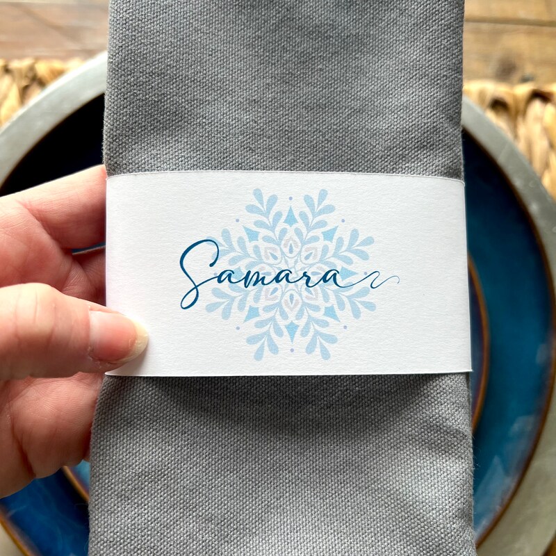 Snowflake Place Card - Etsy