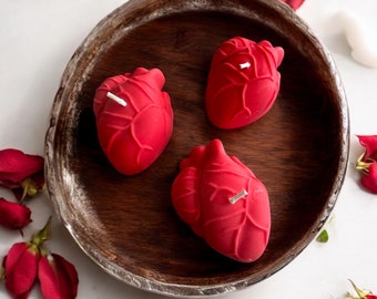 Anatomical Heart Candle / Valentine’s Day Candle / Red Heart Candle / Romantic Gift / Red Human Heart