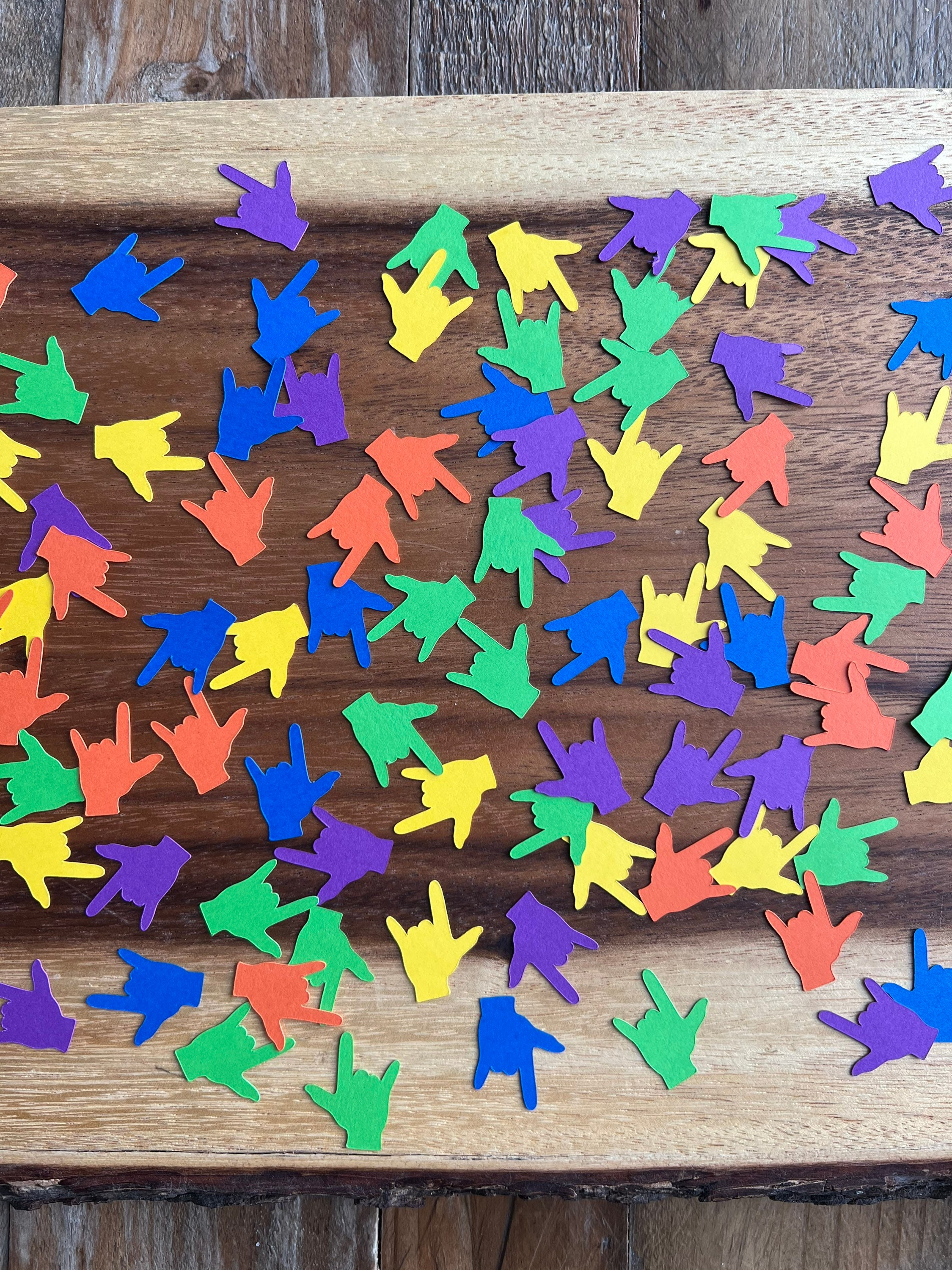 ASL Confetti / Sign Language Confetti / ASL I Love You / Sign Language ...