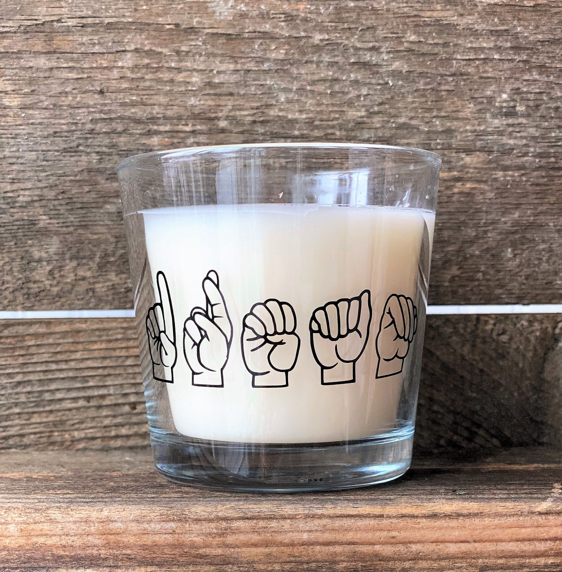 ASL Dream Candle / American Sign Language Fingerspell Dream / Etsy