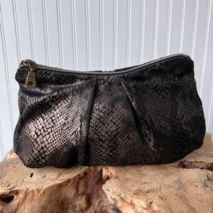 Bolso con estampado de piel de serpiente / Bolso de noche para mujer / Cartera de mano de piel de serpiente / Monedero de noche / Bolso de mano de piel de serpiente / Cartera de mano atrevida