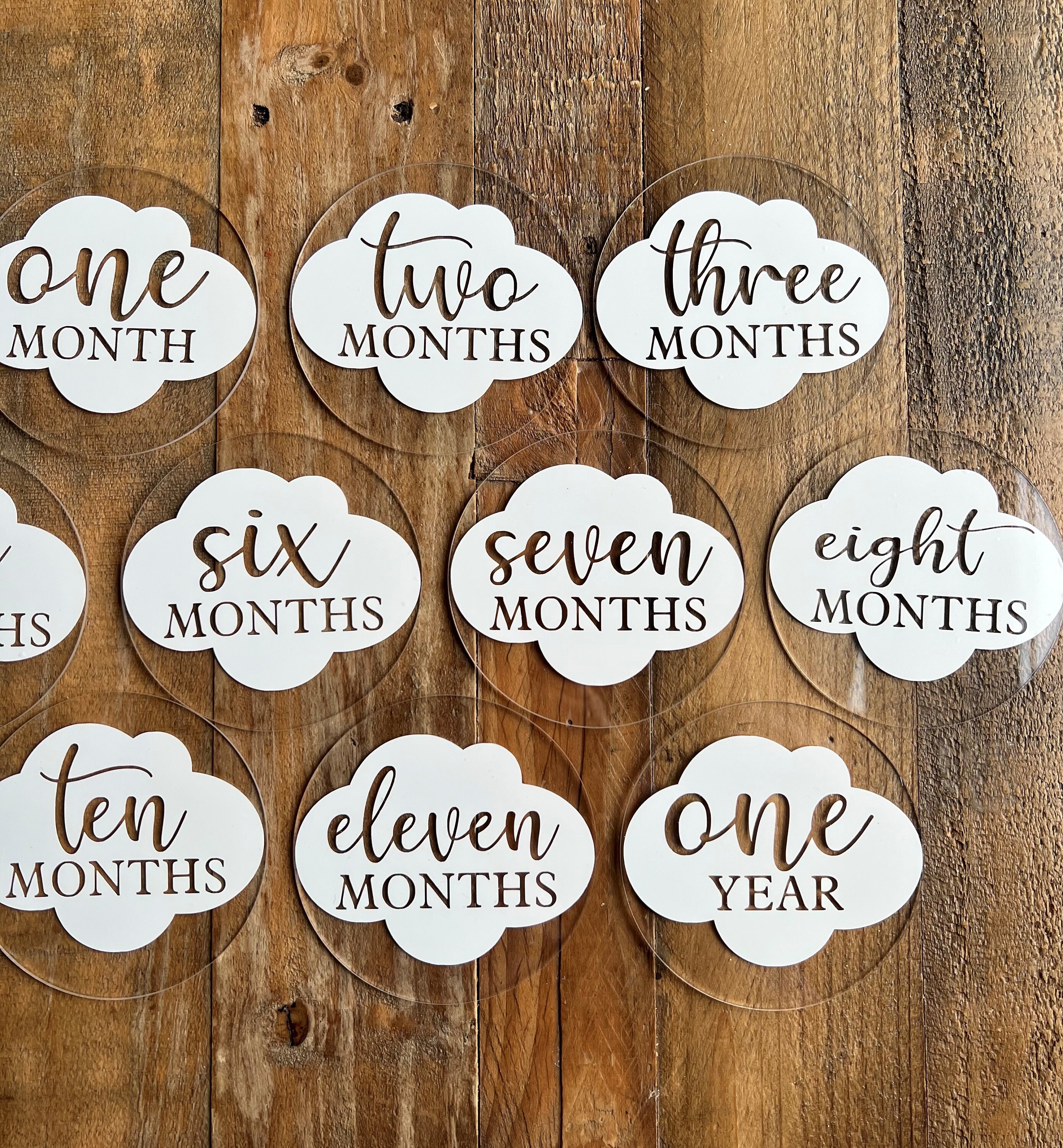 Cloud Themed Acrylic Baby Milestone Markers / Monthly Milestone Markers ...