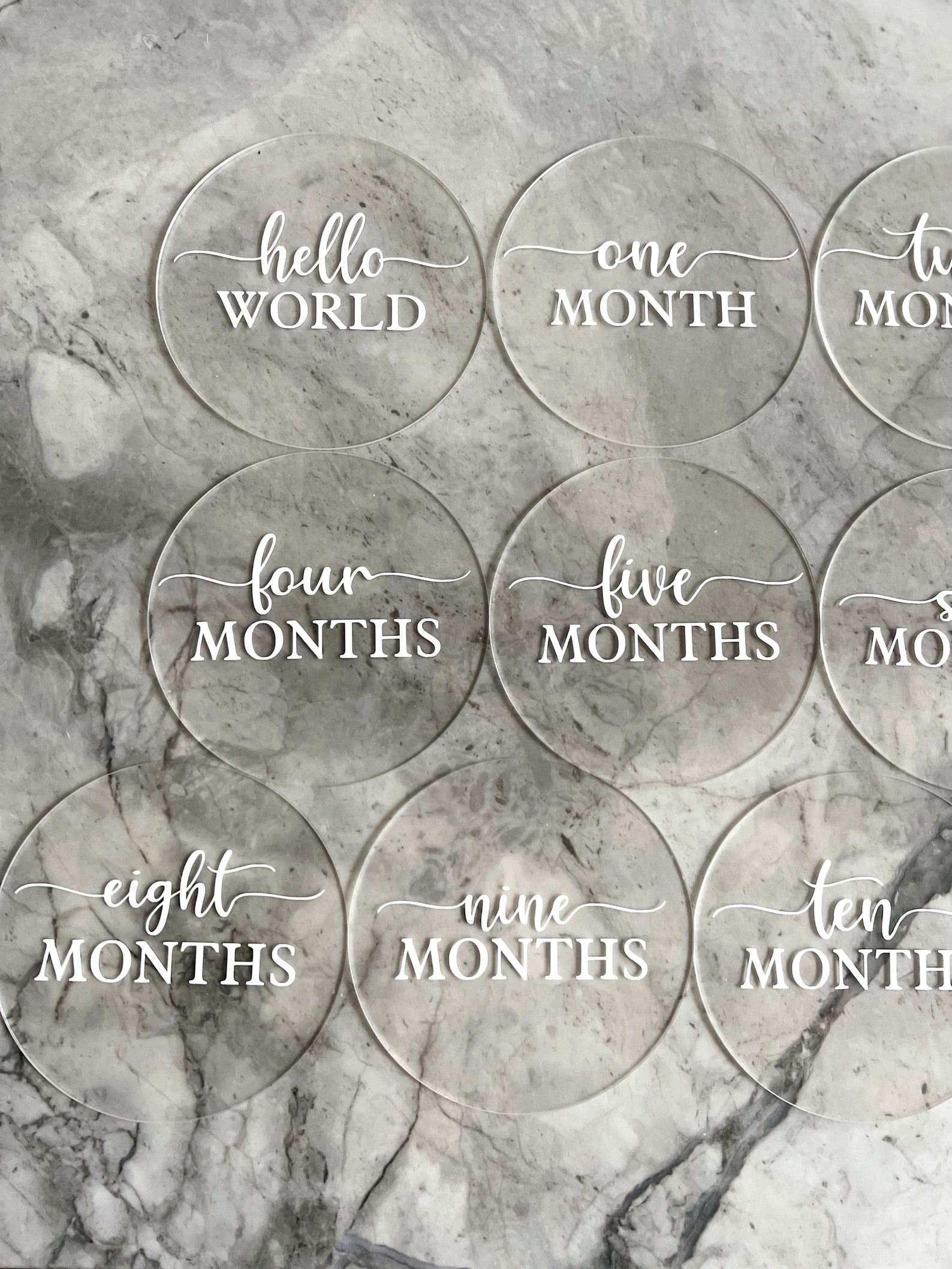 Acrylic Baby Milestone Markers / Monthly Milestone Markers / Baby ...