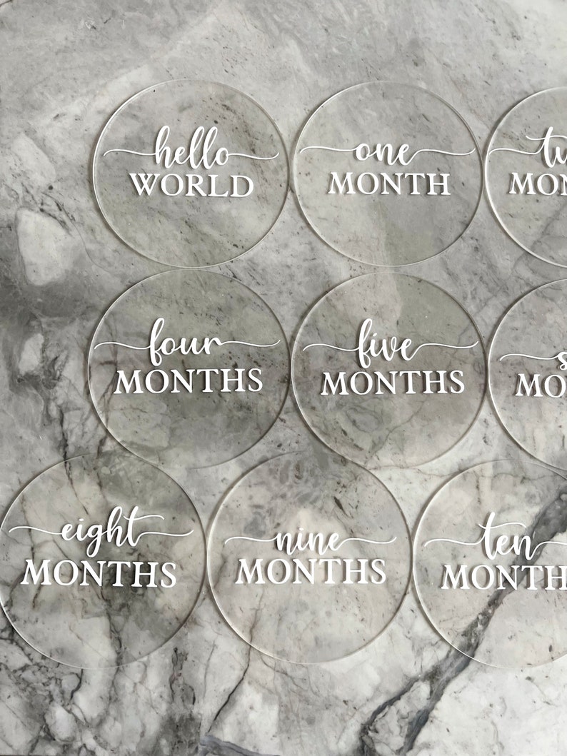 Acrylic Baby Milestone Markers / Monthly Milestone Markers / Baby ...