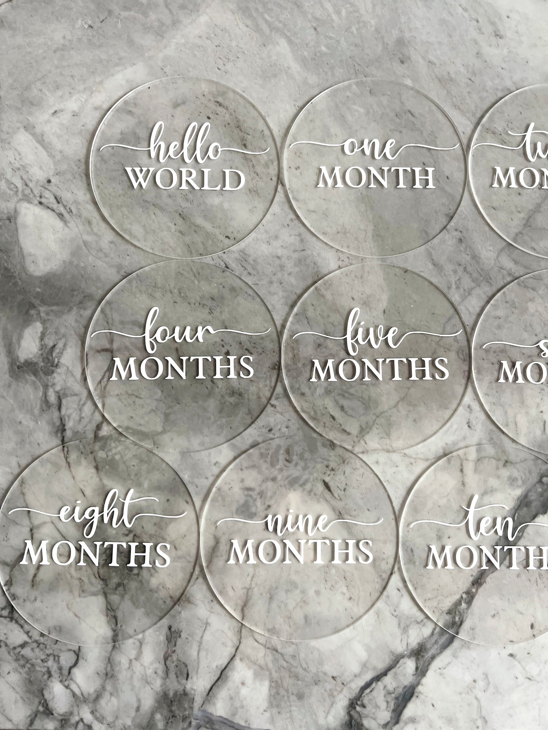 Acrylic Baby Milestone Markers / Monthly Milestone Markers / Baby ...