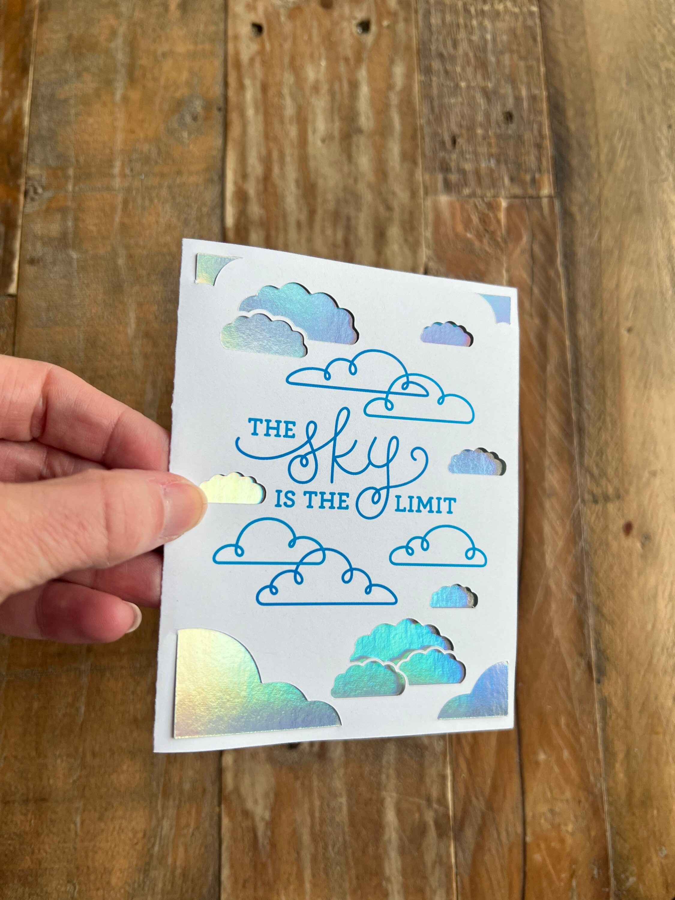 The Sky is the Limit Card / Graduation Card / Achievement Card ...
