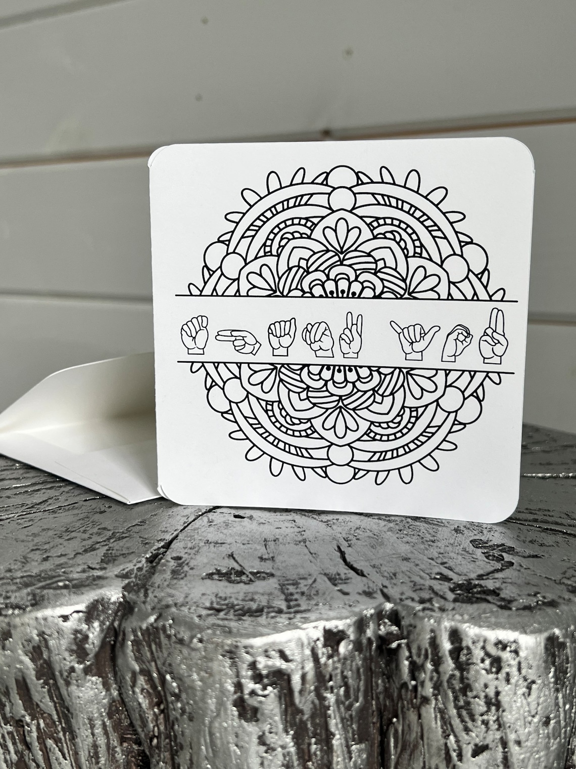 ASL Thank You Card / Sign Language Greeting Card / Sign Etsy