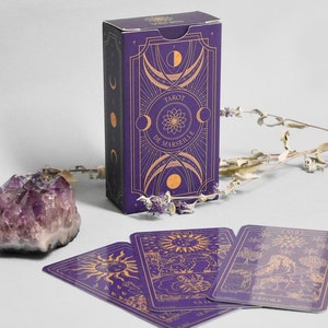 Tarot de Marseille - Divinatory Tarot 100% Made in France + Explanatory Booklet and E-book of 192 Pages 22 Major Arcana and 56 Minor Arcana