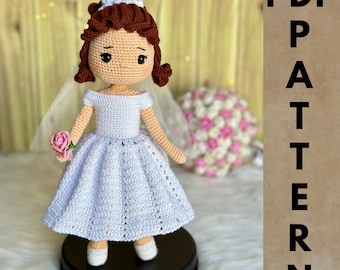 Patrón inglés de novia a crochet