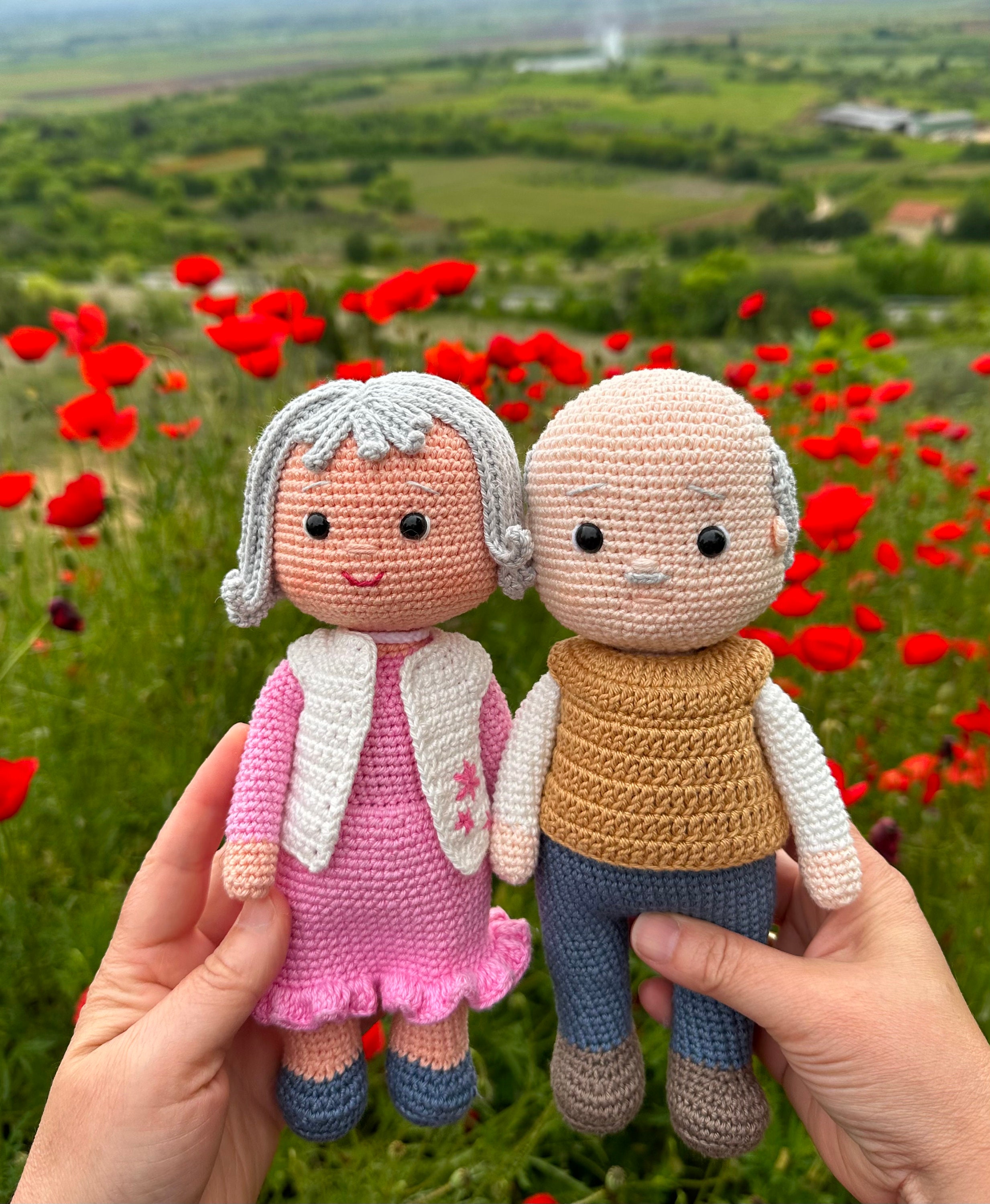 Old Couple Grandpa and Grandma Doll Figurines Grandfather Tiny Stuffed Toys Handmade Gift for Grandparents Gift Ideas for Grandmas Etsy UK