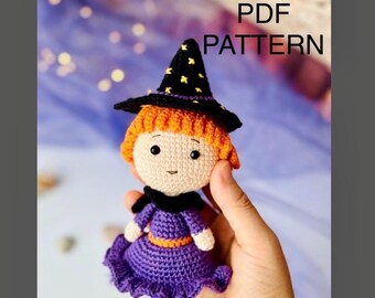 Amigurumi Crochet Witch Pattern | Halloween Toy Instructions (PDF)