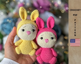 Crochet Bunny Amigurumi Pattern, Easter Rabbit (PDF Pattern)