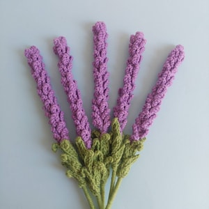 Crochet lavender English pattern video, Amigurumi lavender flower pattern, Easy crochet flower bouquet pattern image 4