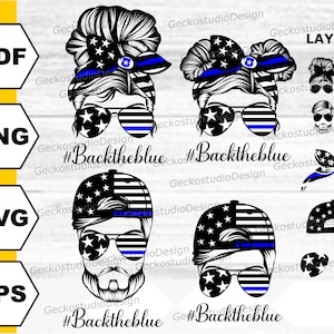 Fam Police svg. Back the Blue svg. Police Wife svg. Thin Blue Line svg. Police Momlife svg. Back The Blue Shirt svg. Police Life svg.