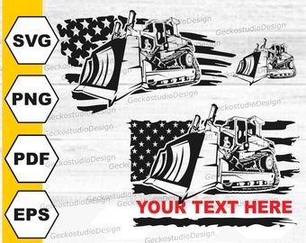 Heavy Bulldozer svg. Construction svg. Heavy Equipment svg. Construction Equipment svg. Bulldozer png. Dozer svg. American Flag svg.