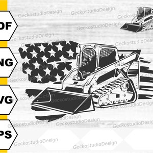 US Track Skid Steer svg. Track Loader svg. Heavy Equipment svg. Construction svg. Skid Steer Loader svg. Skid Steer Flag svg. Svg Files.