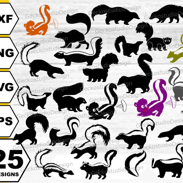 Skunk svg . Skunk Clipart . Skunk Silhouette . Skunk svg cricut . Skunk cute .