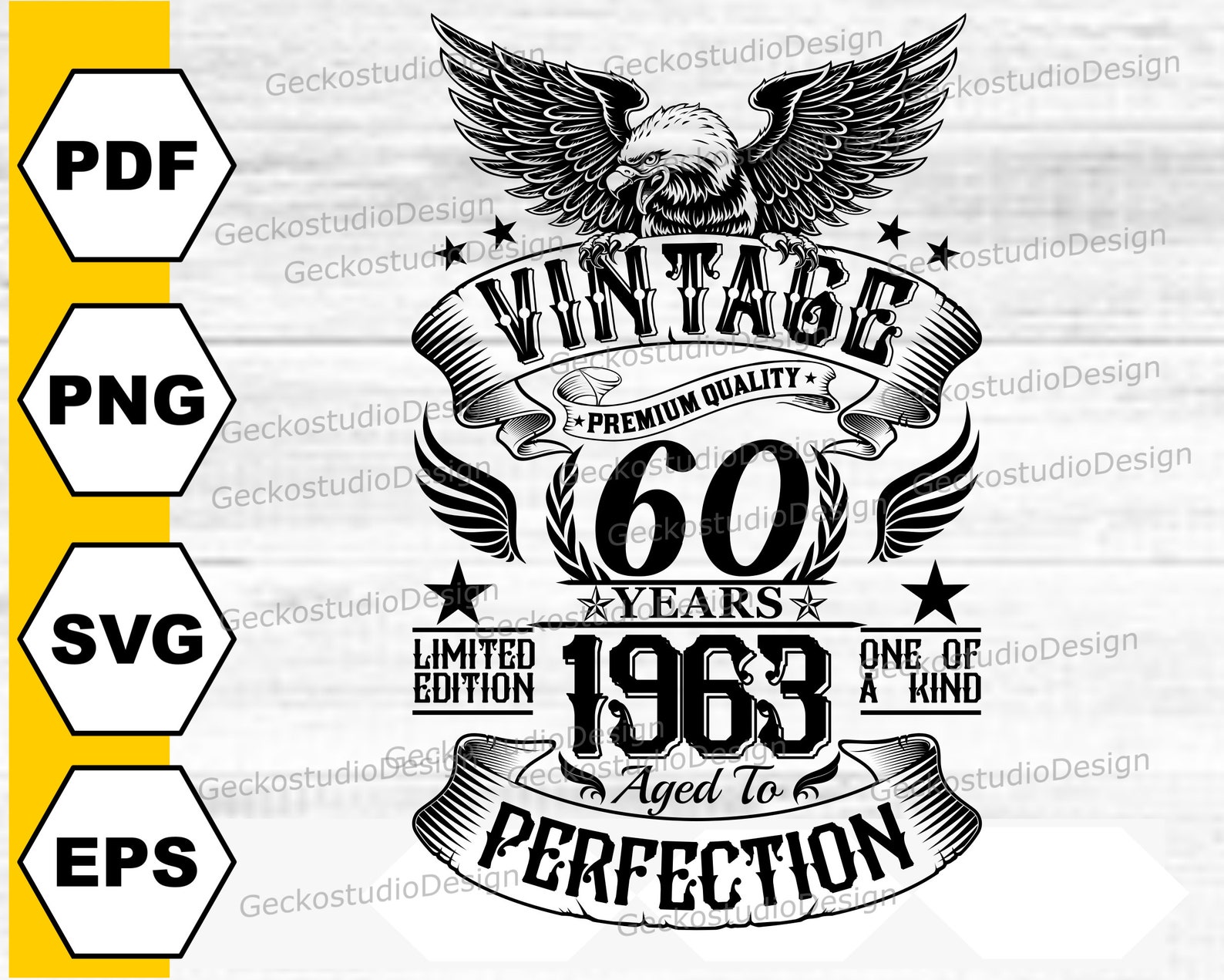 60th Birthday Svg. Vintage 1962 Svg. 60th Birthday Shirt Svg. - Etsy